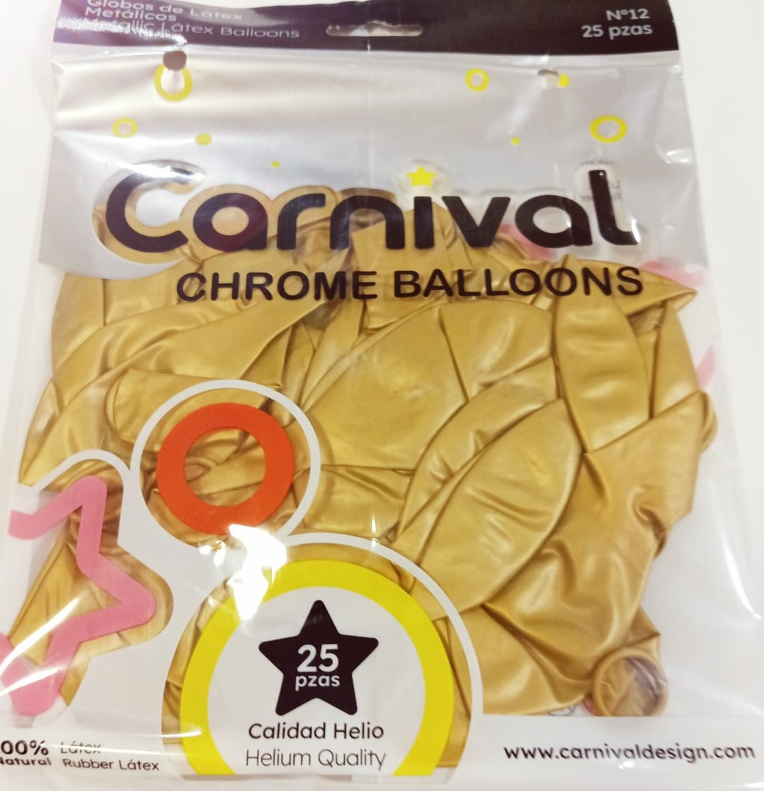 CARNIVAL GLOBO 25UD 12PG DORAD
