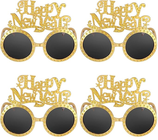 LENTES HAPPY NEW YEAR GOLD DLX