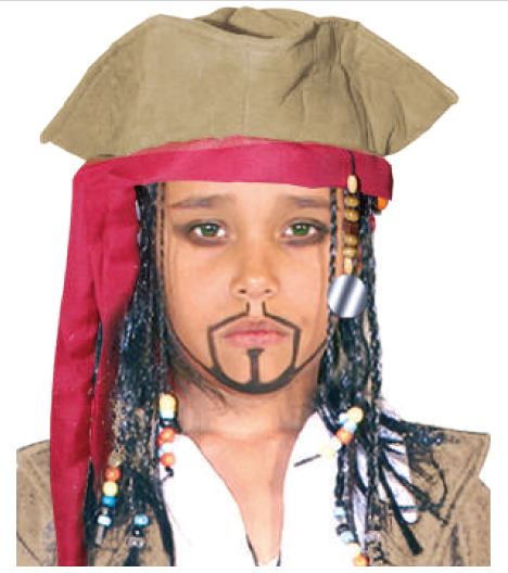 SOMBRERO PIRATA CON PELOS
