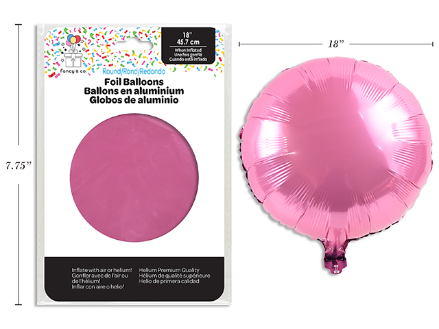 GLOBO MET REDONDO 18PG ROSA
