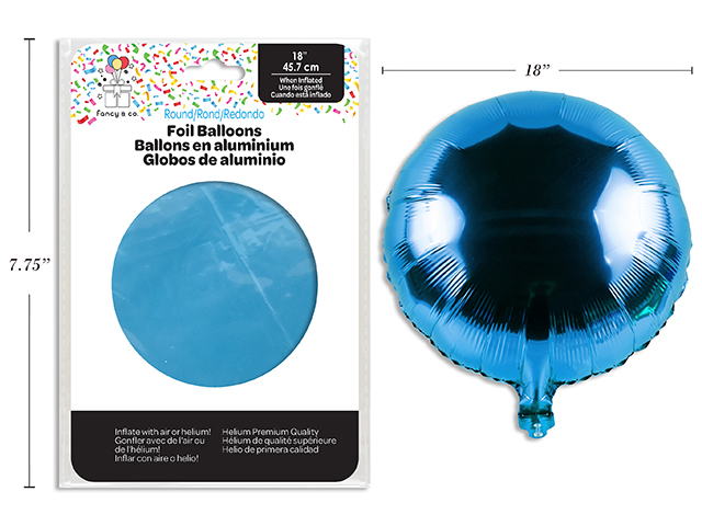 GLOBO MET REDONDO 18PG AZUL