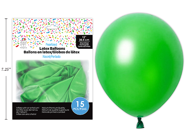 GLOBO LATEX 12PG 15UDS VDE LIM