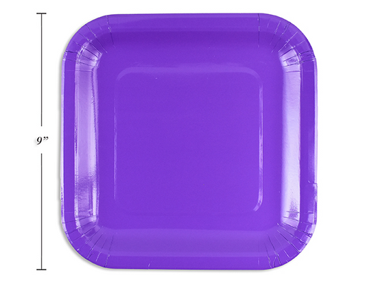 PLATO CUADRADO MORADO 14U 9PG