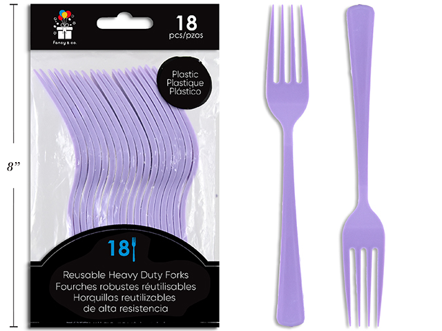 TENEDOR PLAST 18UDS LAVANDA