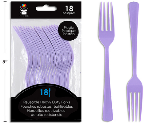 TENEDOR PLAST 18UDS LAVANDA