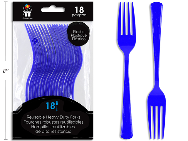 TENEDOR PLAST 18UDS AZUL NAVY