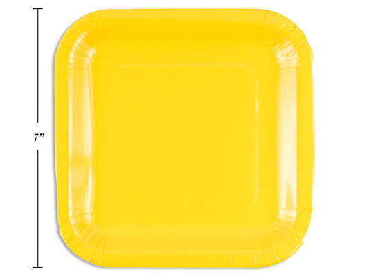 PLATO CUADRADO AMARILLO 16U 7P
