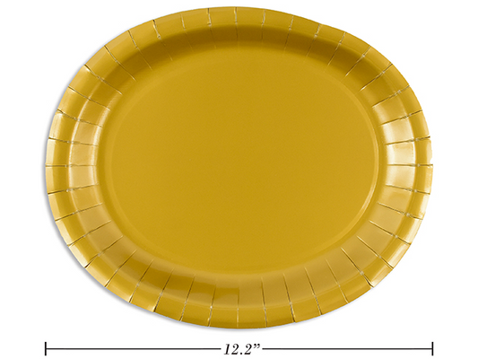 PLATOS OVAL 8U 12PG DORADO