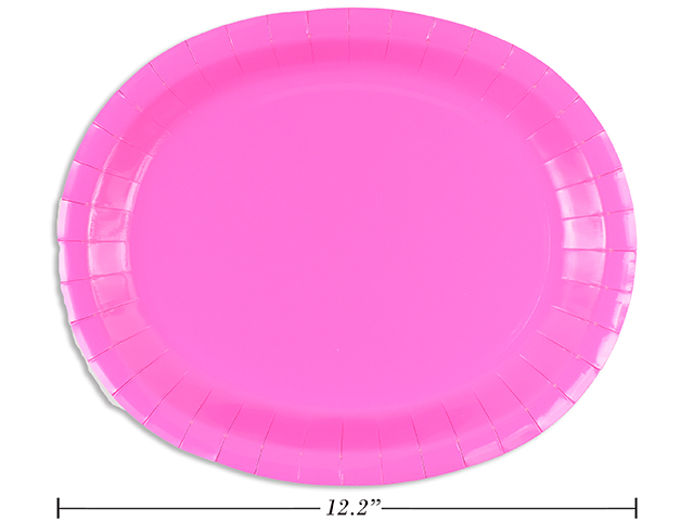 PLATOS OVAL 8U 12PG ROSA