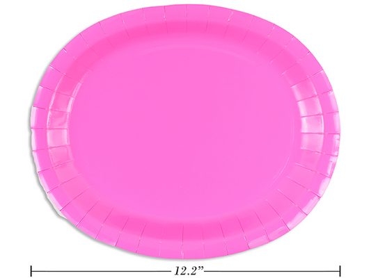 PLATOS OVAL 8U 12PG ROSA
