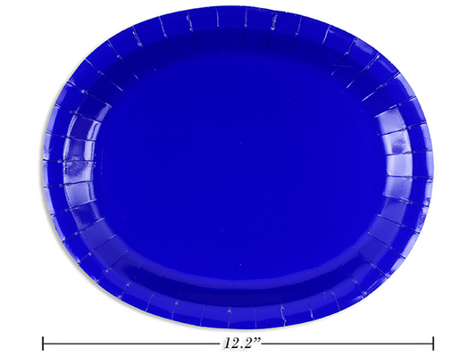 PLATOS OVAL 8U 12PG AZUL NAVY