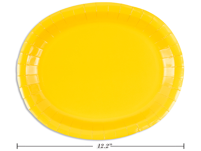 PLATOS OVAL 8U 12PG AMARILLO