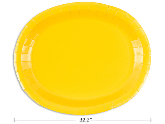 PLATOS OVAL 8U 12PG AMARILLO
