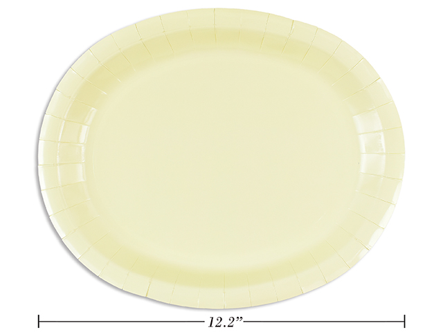 PLATOS OVAL 8U 12PG CREMA