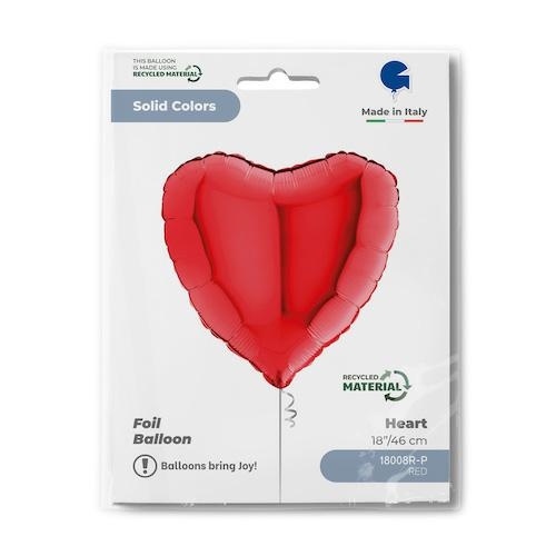 GLOBO CORAZON ROJO 18PG