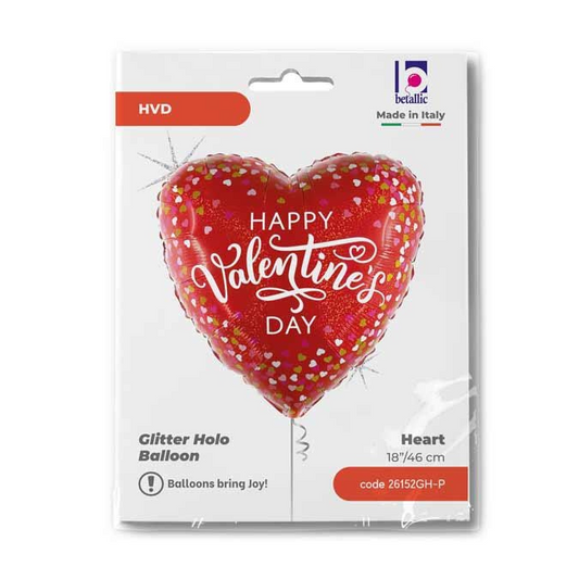GLOBO MET 18PG HAPPY VALENTINE