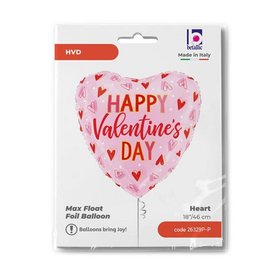 GLOBO MET 18PG HAPPY VALENTINE