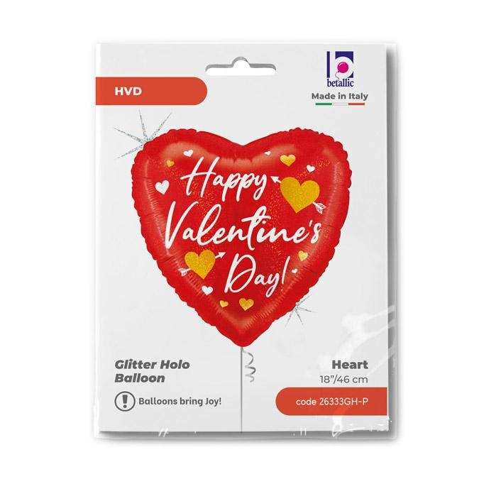 GLOBO MET 18PG HAPPY VALENTINE