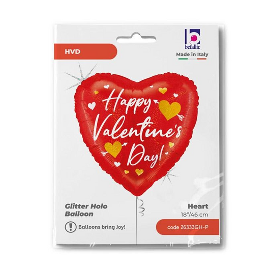 GLOBO MET 18PG HAPPY VALENTINE