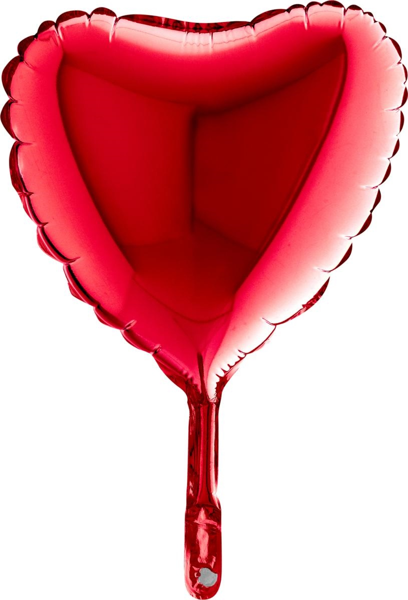 GLOBO CORAZON ROJO 9PG