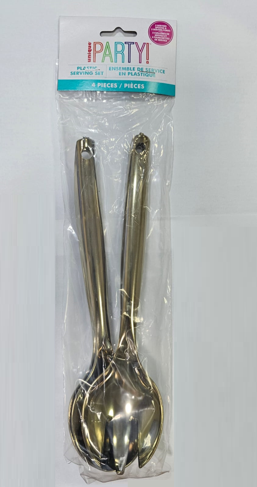 SET CUBIERTOS SERVIR DORADO 4U