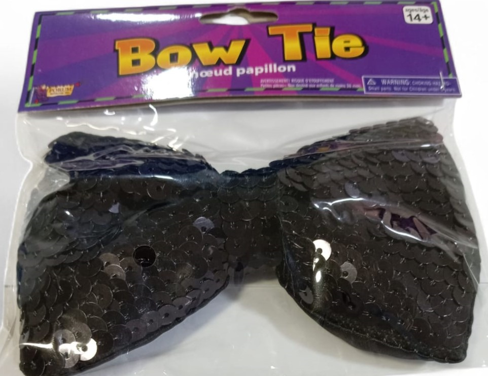 CORBATIN NEGRO LENTEJUELAS