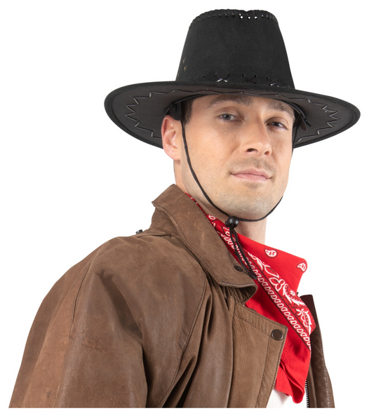 SOMBRERO COWBOY NEGRO GAMUZA
