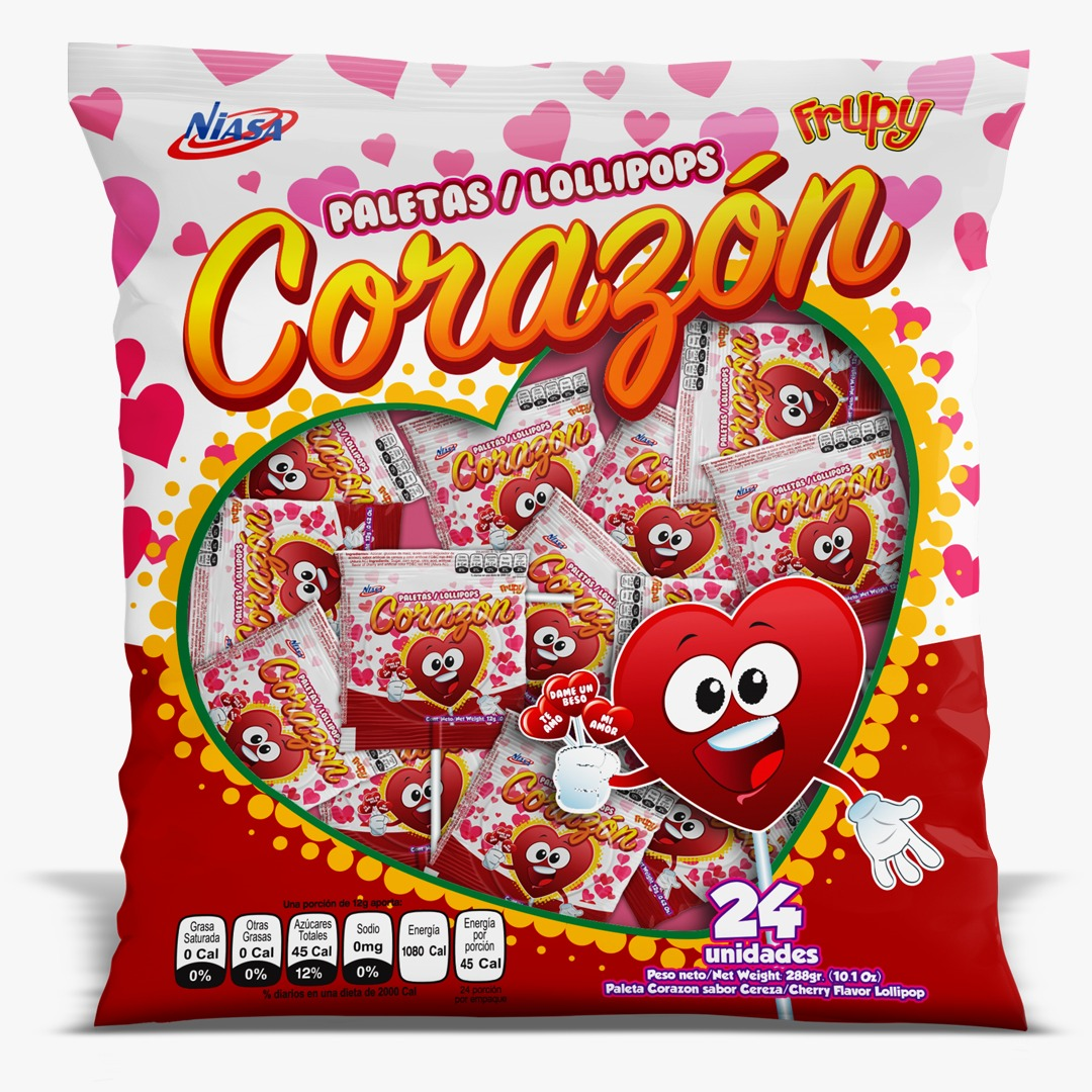 PALETA FRUPY CEREZA CORAZN 24U