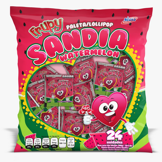 PALETA FRUPY SANDIA CORAZN 24U