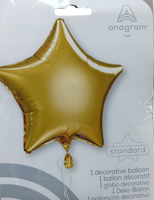 GLOBO 18PG ESTRELLA DORADO MAT