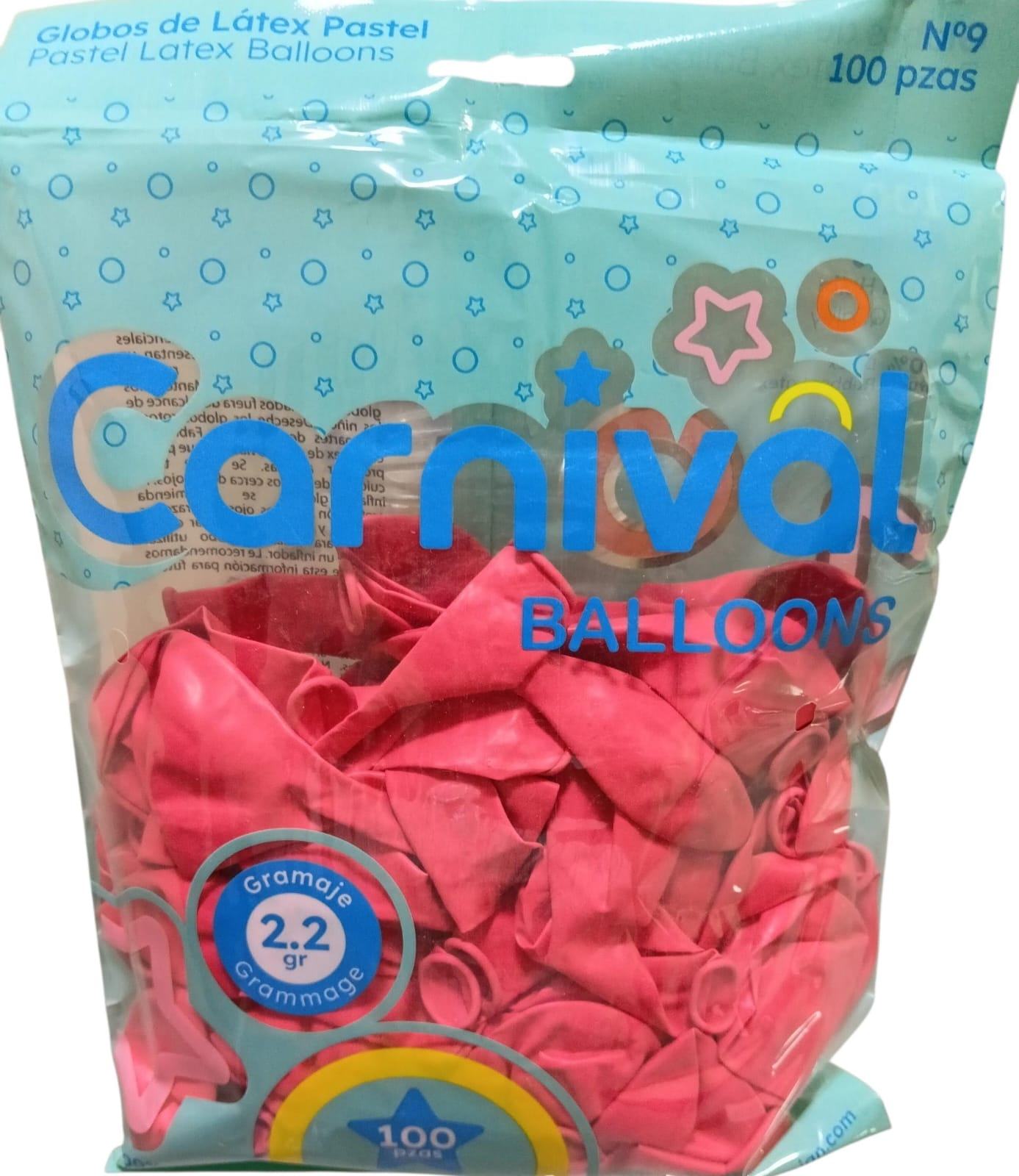 CARNIVAL GLOBO 9PG 100U SANDIA