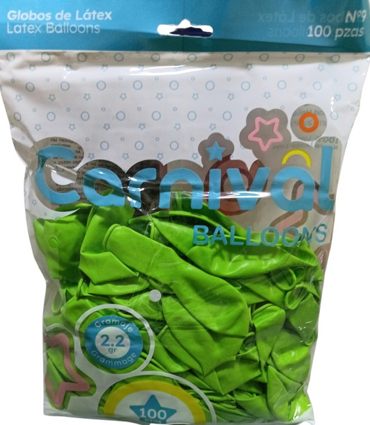 CARNIVAL GLOBO 9PG100U VRD LMN