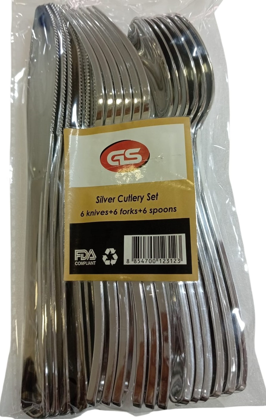 CUBIERTOS 18UDS MET PLATEADO
