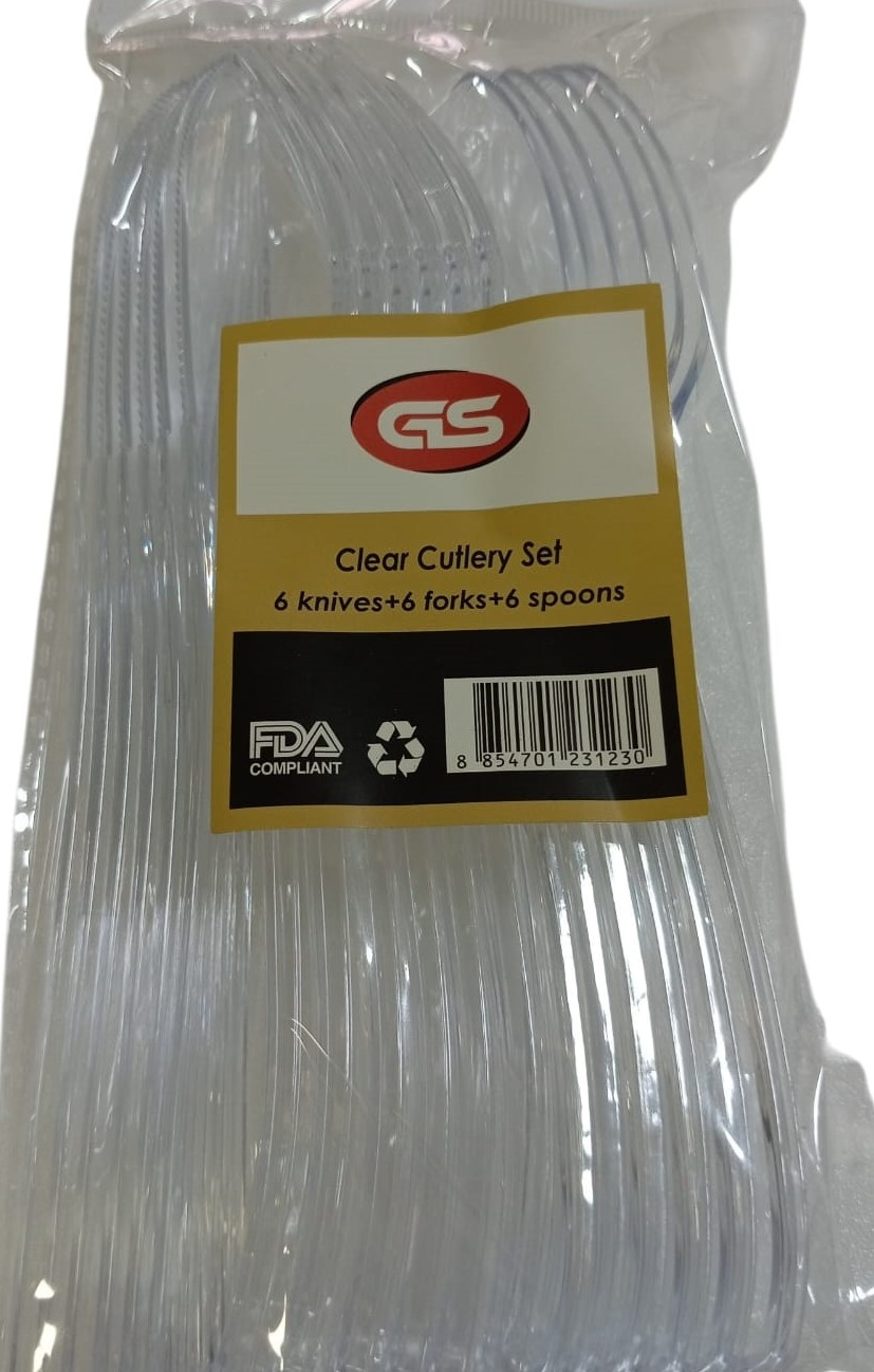 CUBIERTOS 18UDS SET TRANSP