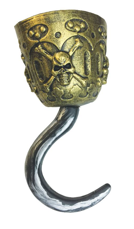 GARFIO PIRATA DORADO CALAVERA