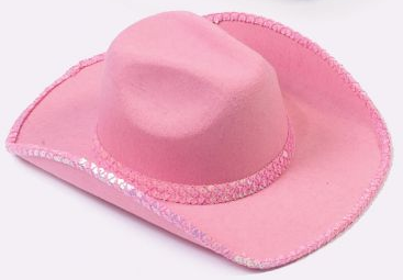 SOMBRERO COWBOY SEQUIN ROSA