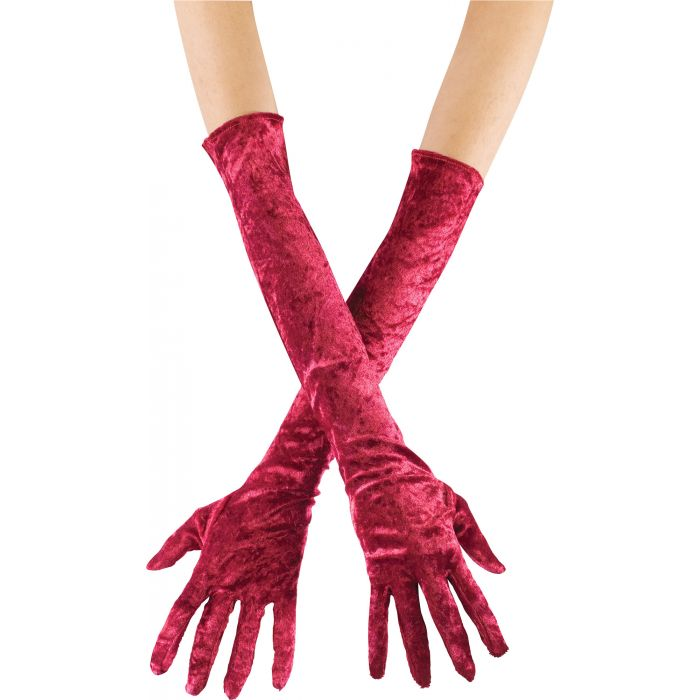 GUANTES ROJO VINO EXTRA LARGOS