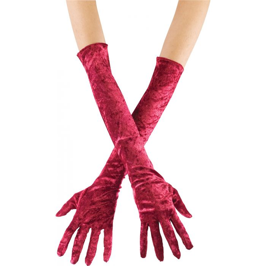 GUANTES ROJO VINO EXTRA LARGOS