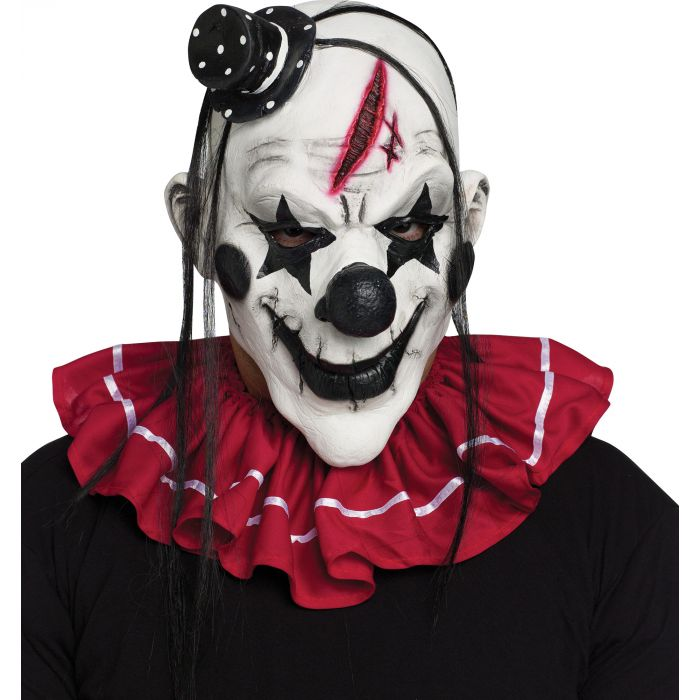 MASCARA PAYASO BCO NEGR HORROR
