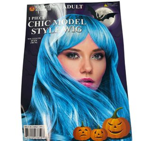 PELUCA LARGA AZUL CHIQUE