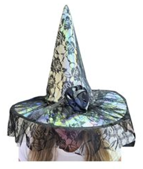 SOMBRERO BRUJA HOLOGRAFICO VEL