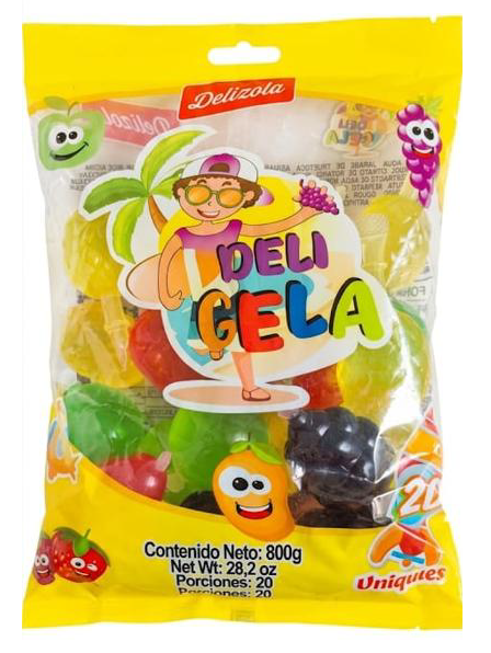 DELI GELATINA FRUTAS 20U 800GR