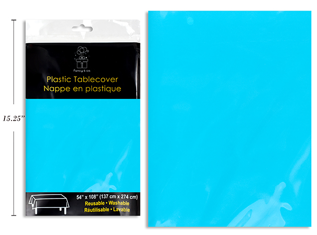 MANTEL PLASTICO RECT AZUL CLAR