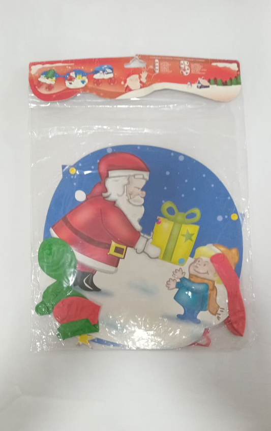 CARTEL FELIZ NAVIDAD CON GLOBO