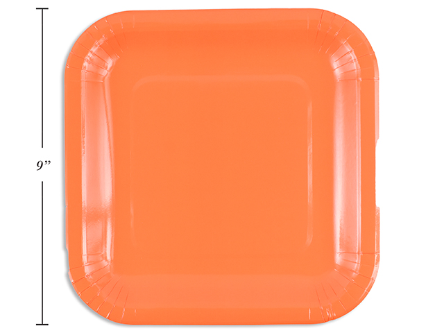 PLATO CUADRADO NARANJA 14U 23C