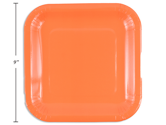 PLATO CUADRADO NARANJA 14U 23C