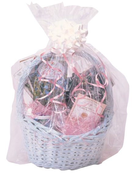 CLEAR CELLO BASKET BAG