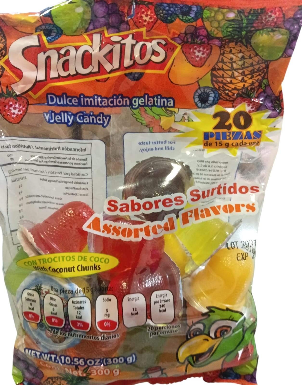 SNACKITOS MINI GELATINA 20UDS