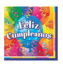 SERVILLETAS FELIZ CUMPLEANOS P