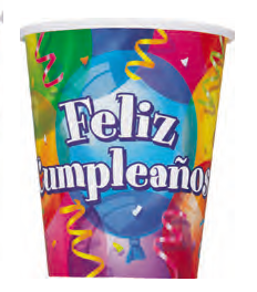 VASO 9Z FELIZ CUMPLEANOS 8U